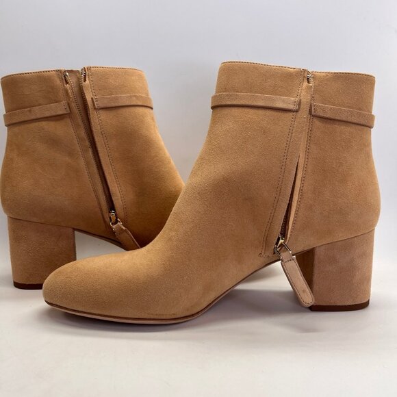 Kate Spade Knott Mid Suede Boot Size 8.5B Light Fawn Round Toe Ankle Boots - Picture 8 of 16